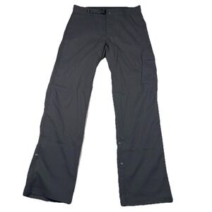 Prana Zion Pants Mens 30x32 Grey Belted Cargo Hiking Outdoor Stretch Adjustable